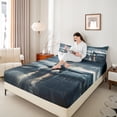 thumbnail image 4 of Castle Fairy Female Men Flying Plane Queen Sheet Sets,Transportation Bed Set, 4 of 7