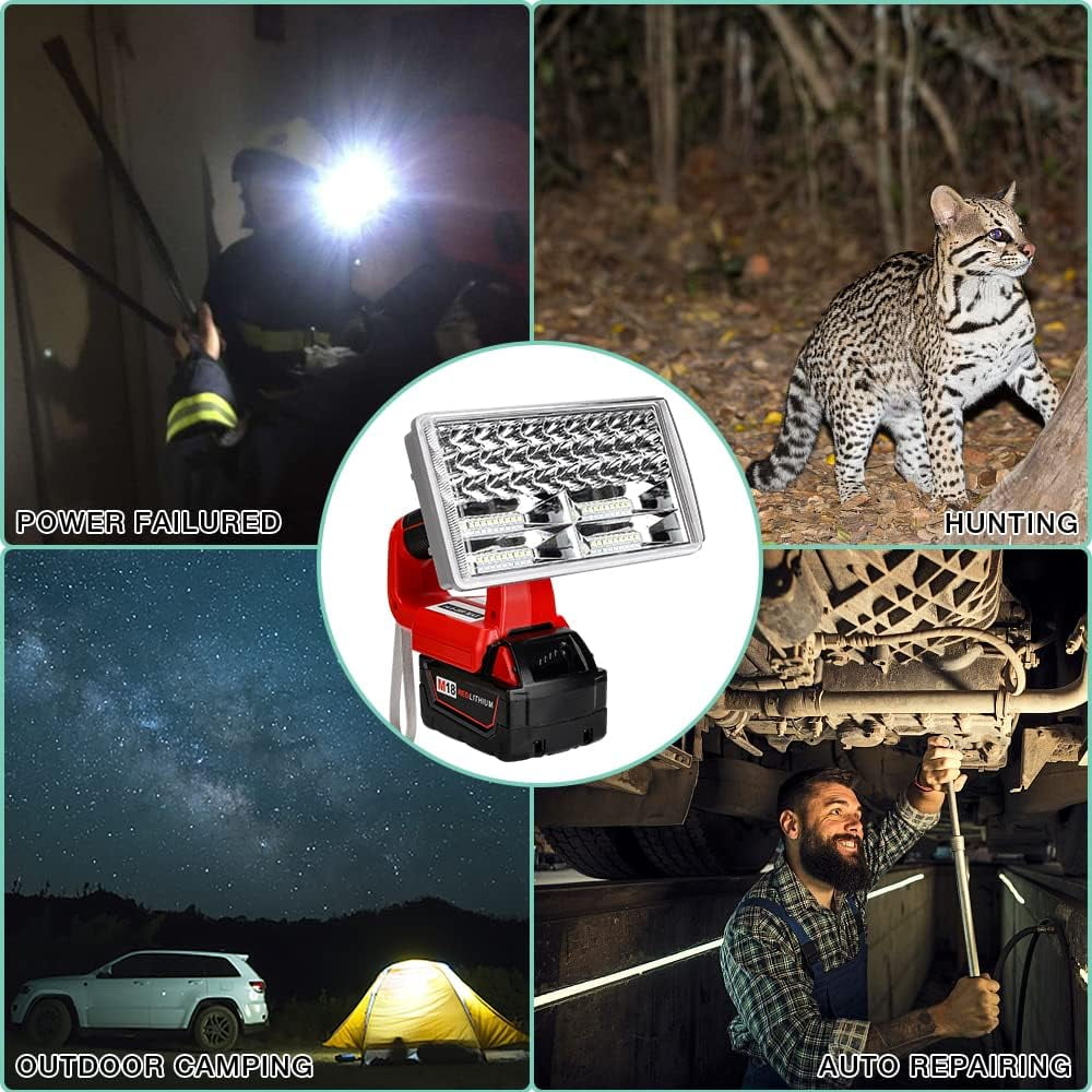 LED Work Light for Craftsman 20V Li-Ion Battery 30W 3300LM Bright Handheld Flashlight Outdoor Jobsite Light Spotlight Floodlight with USB-A Port Tool Light