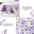 thumbnail image 4 of Jessyhome Purple Floral Bedspread Queen/Full Size, Lightweight Watercolor Botanical Printed Quilt Set, Soft All Season Bedding with 2 Pillow Shams, 4 of 9