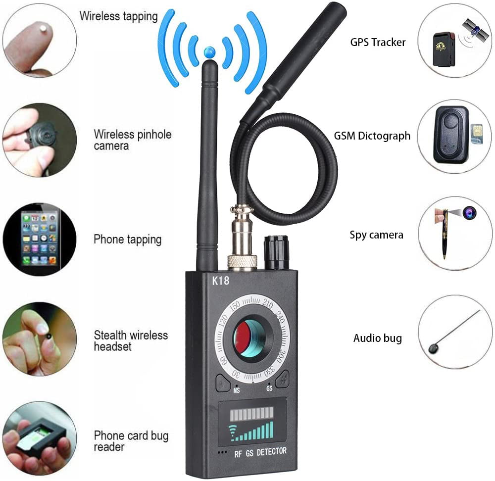 RF Signal detector Bug Anti-spy Detector Camera GSM Audio Bug Finder GPS Scan