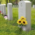 thumbnail image 6 of 11-inch Artificial Silk Yellow Sunflower Cemetery Pick, for Indoor/Outdoor Use, by Mainstays, 6 of 8