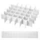 thumbnail image 1 of Uxcell 20 Pcs Separador de Cajón Organizador de Plástico Ajustable para Ropa Interior, Cinturón, Bufanda, Calcetines, Blanco, 1 of 6