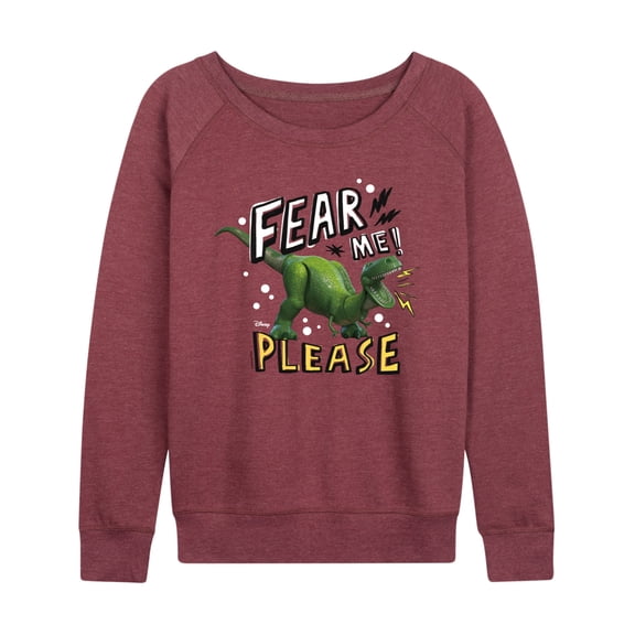Toy Story - Rex Fear Me Please - Women's Lightweight French Terry Long Sleeve Shirt