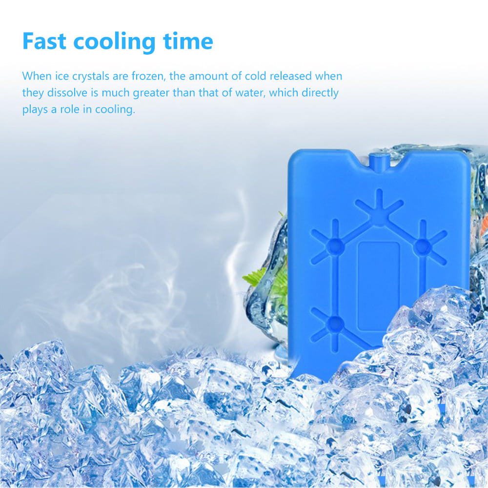 3 Mini Blue Freezer Blocks Ice Brick Pack Block Cooler Bag Box Travel Picnic 