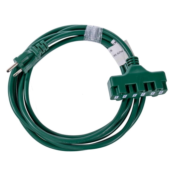 10 x 3 Outlet Green EXT Cord 16AWG