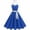 Blue, variant on Vintage Polka Dot Halter Swing Dress with Bow Belt - Waist-Cinching Sweetheart Neckline Retro Dress for Cocktail Parties, Social Events, and Fun Nights