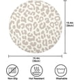 thumbnail image 4 of Coolnut Light Leopard Print Round Placemats Set of 1 Table Mats for Kitchen Washable Non-Slip Place Mats Heat Resistant Place Mats for Kitchen Dining Table Home Decor, 4 of 7