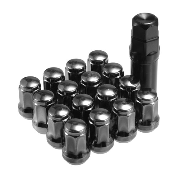 Unique Bargains 1 Set M12x1.25 Car Wheel Hub Lug Nuts for Honda for Chevy for Nissan for Ford for Buick for Acura Black