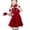 Red, variant on Women's Christmas Dress Cute Hoodie Santa Dress Swing Skirt for New Year Party Red M