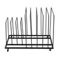 thumbnail image 3 of 9 Compartments Art Storage Rack with Wheels, Art Drying Rack, Rolling Art Painting Display Rack Black, 3 of 12