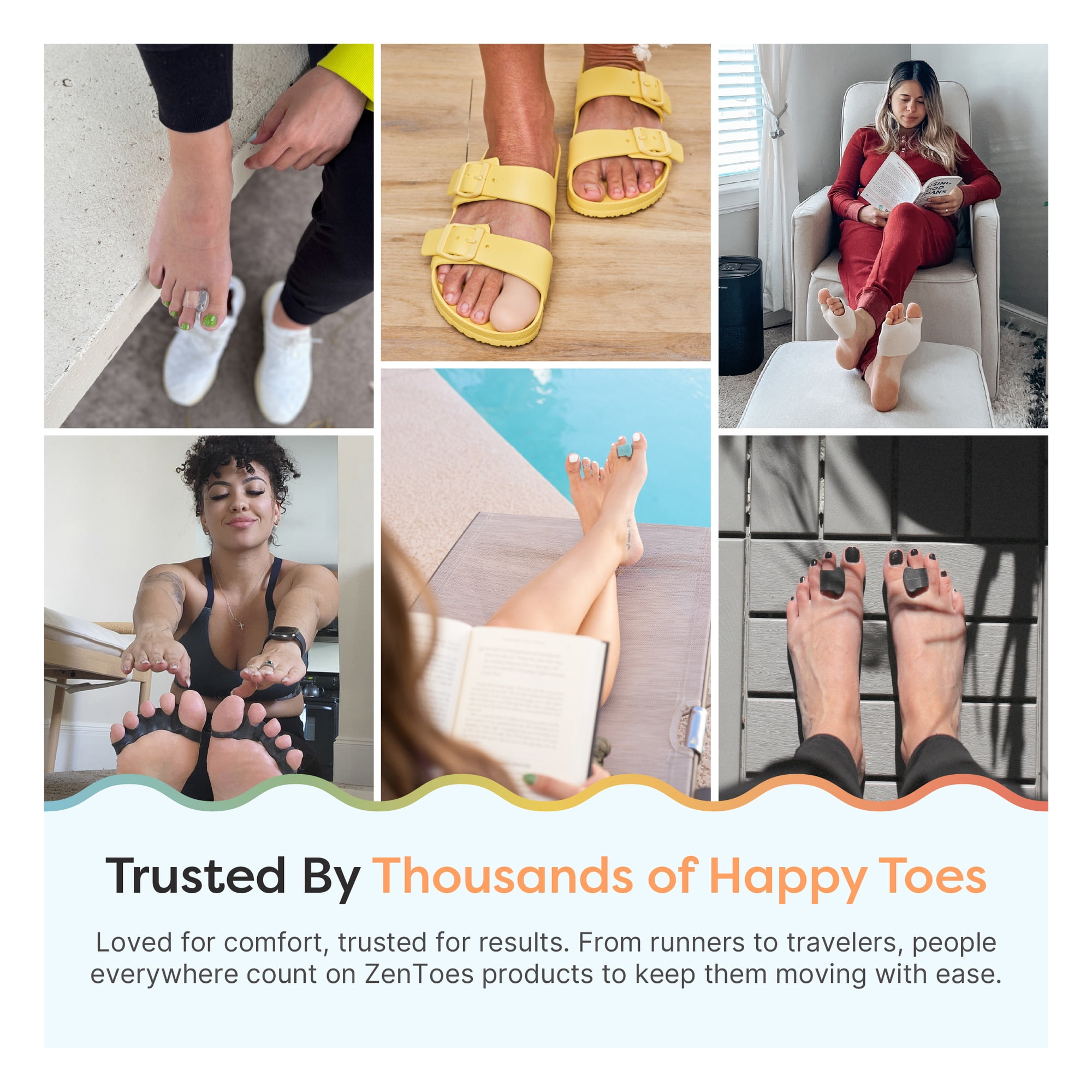 (3 pack) Zentoes Large Toe Caps, Beige, 3 Count - Protective Gel Caps for Toe Support