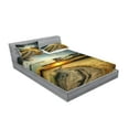 thumbnail image 2 of Ambesonne Nature Fitted Sheet & Pillow Sham Set, Road Field with Ripe, Queen, Multicolor, 2 of 2