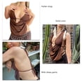 thumbnail image 4 of Belly Top Mujer Halter Strap Deep V Sin espalda Spice Girl Chaleco pequeño Poliéster para el verano, 4 of 5
