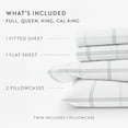 thumbnail image 3 of Gray Checkered 4 Piece 100% Cotton Flannel Deep Pocket Sheet Set, Twin, by Noble Linens, 3 of 8