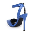 thumbnail image 3 of Miss L DA69 Women Leatherette Pointy Toe Open Back Wrapping Strap Stiletto Pump, 3 of 5