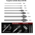 thumbnail image 2 of CPAN 5PCS 3-12mm Glass Drill Bit Tungsten Carbide Tipped for Ceramic Tile Cutter Tool, 2 of 4