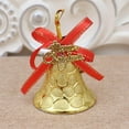 thumbnail image 4 of Cevemin 6pc Golden Christmas Bells with Red Bows - 5cm Metal Tree Ornaments for Holiday Home Decor, Gift Wrapping & Festive Party Supplies (6 Pack), 4 of 7