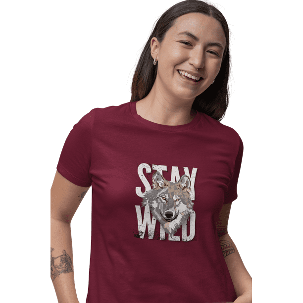 kiMaran 'Stay Wild' Wolf Tee Premium Unisex Short Sleeve Jersey TShirt