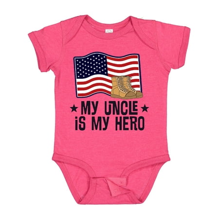 

Inktastic My Uncle is My Hero Military Nephew Gift Baby Boy or Baby Girl Bodysuit