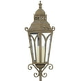 thumbnail image 5 of DecMode Brown Metal Scroll Weathered Antique Tall Standing Floor Candle Lantern, 5 of 15
