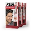 Just For Men Easy Comb-in Hair Color for Men with Applicator, Real Black, A-55, 3 Pack