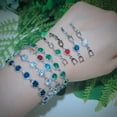 thumbnail image 3 of Blue Cubic Zirconia Love Heart Tennis Chain Link Bracelet CZ Fashion Brand Gift, 3 of 9
