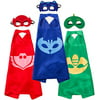 PJ Masks Costumes and Dress up for Kids - Capes and Masks for Catboy Owlette Gekko