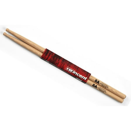 Wincent 8A Hickory Drumsticks, Round Tip