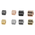 thumbnail image 4 of linyes Trendy Hexagon Brass Micro Pave CZ Large Hole Beads DIY Crafts 10pcs 7mm, 4 of 10