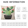 thumbnail image 5 of COMIO  Throw Pillow Covers Green Plant Pot Cartoon Cactus Cacti Red Flowers Home Decorative Cushion Case Succulent Accent Pillow Protector, 5 of 5