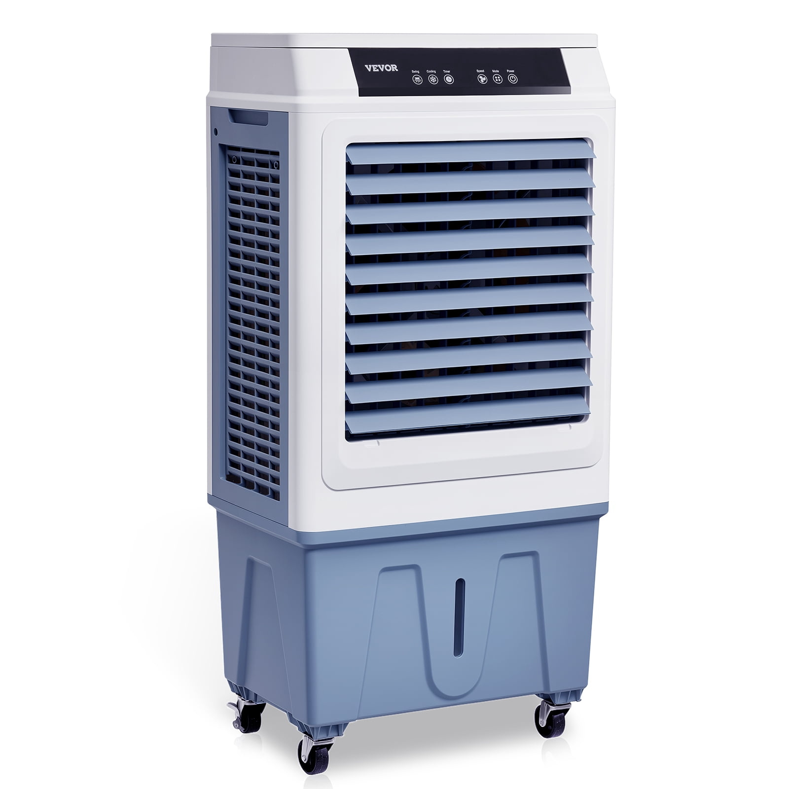 VEVOR Evaporative Air Cooler, 3100 CFM with 9 Gallon Water Tank Swamp Cooler, Portable Cooling Fan with Remote Control,12H Timer,4 Ice Boxes,3 Speeds