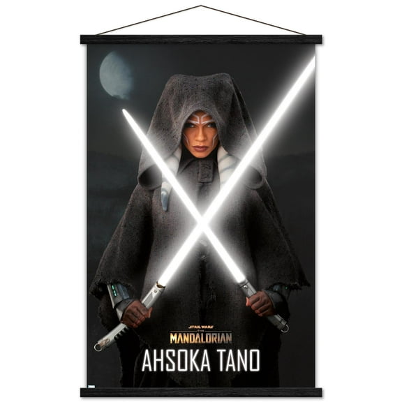 Star Wars The Mandalorian Season 2 - Ahsoka Lightsabers Wall Poster with Magnetic Frame, 22.375" x 34"