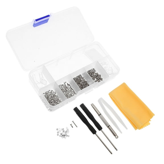 LEORX Metal Eyeglass Screw Repair Kit with Portable Tools for Frame Repairs