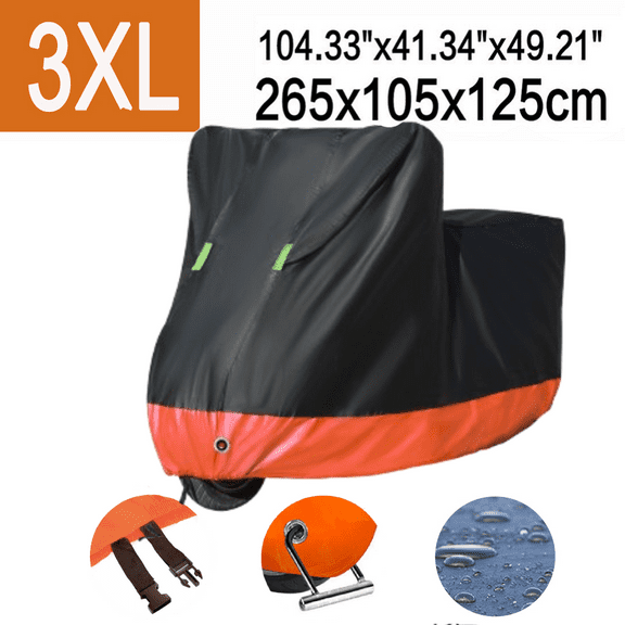 XXXL Motorcycle Cover Bike Waterproof Outdoor Rain Dust Sun UV Scooter Protector