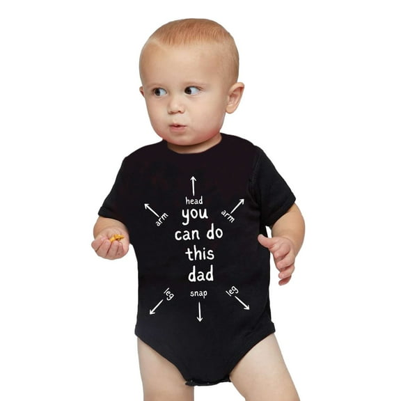 You Can do this Dad, Funny Cute Baby Shower Baby Bodysuit Infant Romper Onesie Creeper Newborn, Baby Shower Gift for Newborns, gift for dad