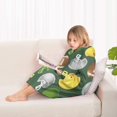 thumbnail image 4 of Green Football Helmets and Balls Pattern Blanket Hoodies for Kids 6-13YR Oversize Wearable Blanket Hoodies for Boys Girls Teens, 4 of 7