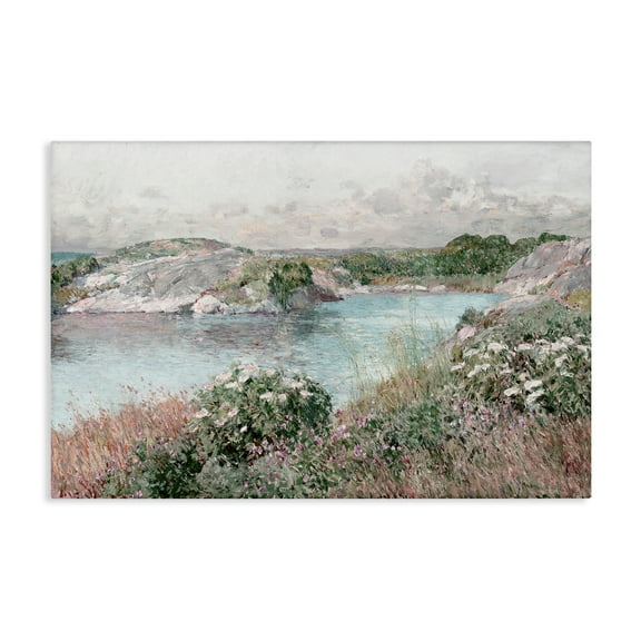 Stupell Industries Classic Riverbank Landscape Landscape & Nature Painting Wrapped Canvas Art Print Wall Art, 24 x 16