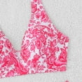 thumbnail image 6 of QUNYINEY Halter Women's Bikini Swimsuits High Waisted Floral 2 Piece Push Up Swimwear Triangle V Neck Swimsuit Sets, 6 of 7