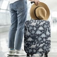 thumbnail image 2 of DarkBlue Dinosaurs Palm Trees Pattern Luggage Cover Fashion Suitcase Cover Baggage Covers Fit 25-28 Inch Luggage (Go Travel), 2 of 5