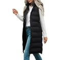 thumbnail image 5 of iHPH7 Sleeveless Puffer Vest Women Puffy Coats for Women Puffer Jacket Womens Long Vest for Women Sleeveless Casual Outerwear Long Puffer Vest Women Winter Vest for Women Black L, 5 of 8