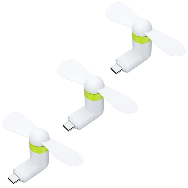 Ventilador USB-C BlitzWhite 3Pzas Blanco 5W Silicón+Plástico Ventilador USB-C.