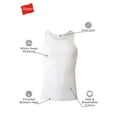 Hanes Men's White Tank Undershirts, 3 Pack