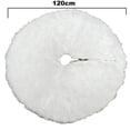 thumbnail image 2 of Christmas Tree Plush Skirt Decoration For Merry Christmas Party Faux Fur Christmas Tree Skirt, 2 of 4