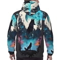 thumbnail image 7 of Salouo Artistic Moon Valley Wolf Pattern Men's Fall Hoodie Sweatshirt,Sport Hoodie with Pockets for Men Pullover Casual Hooded Sweatshirt-Large, 7 of 7