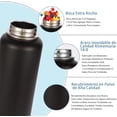 thumbnail image 4 of Botellas de agua aisladas a granel,paquete de 2 unidades,botella deportiva de acero inoxidable de 40 onzas,con asa de paracaídas y tapa de boquilla,termo de agua de viaje(mix,juego de 2), 4 of 4