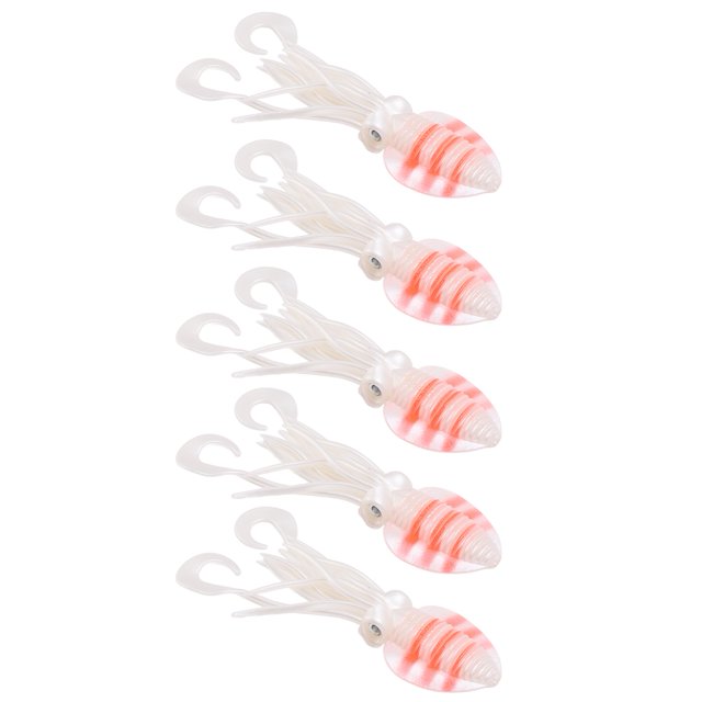 Suministros de pesca en el océano, señuelos de pulpo, señuelo de pulpo luminoso suave, cebo de arrastre de pulpo, respuesta rápida