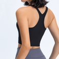 thumbnail image 4 of Womens Bras Thin Shoulder Strap Shock-absorbing Running Fitness Bra Beautiful Back Sexy Yoga Gathering Sports Bra Wireless Bra Black 2XL, 4 of 4