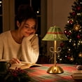 thumbnail image 6 of ALORINA Rechargeable LED Table Lamp with Green Weave Shade, Portable Cordless Nightstand Light, Vintage Warm Light for Living Room and Bedroom Decor, 6 of 7