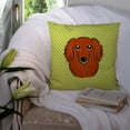 thumbnail image 3 of Dog Face Checkerboard Design Fabric Decorative Pillow, 3 of 4