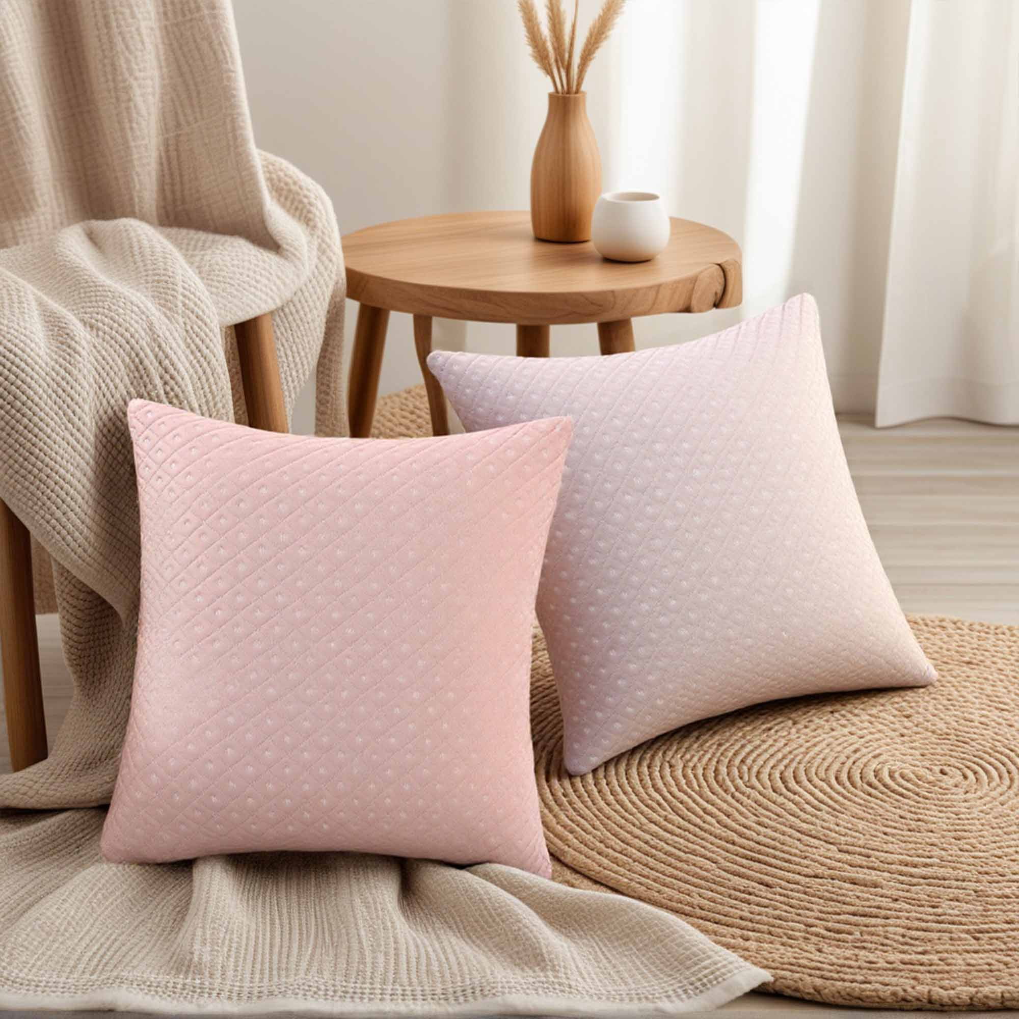 Unique Bargains Set of 2 Soft Modern Geometric Pillow Cushion Cases Green 20" x 20"